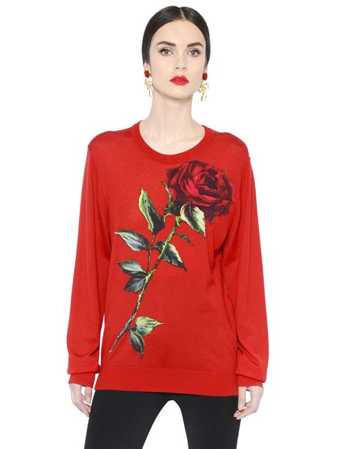 dolce gabbana sweater rose|dolce and gabbana sweatshirt women.